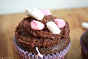 Hot Chocolate Cupcakes are a hot chocolate flavoured cupcake with a marshmallow filling and topped with a hot chocolate buttercream and finished off with a sprinkle of mini marshmallows.