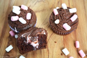 Hot Chocolate Cupcakes are a hot chocolate flavoured cupcake with a marshmallow filling and topped with a hot chocolate buttercream and finished off with a sprinkle of mini marshmallows.