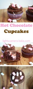 Hot Chocolate Cupcakes are a hot chocolate flavoured cupcake with a marshmallow filling and topped with a hot chocolate buttercream and finished off with a sprinkle of mini marshmallows.