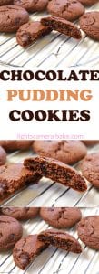 Chocolate Pudding Cookies. Thick and chewy chocolate pudding cookies using chocolate pudding mix right into the cookie dough mixture complete with chocolate chips! #puddingcookies #chocolatecookies #chocolatepudding #chocolatepuddingcookies #chewychocolatecookies