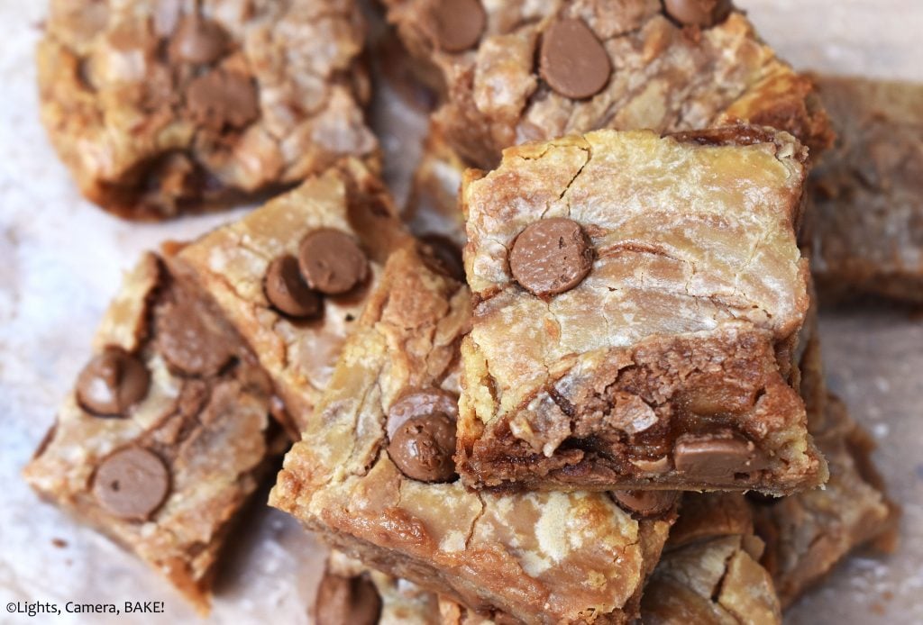 Condensed Milk Blondies Lights, Camera, BAKE!